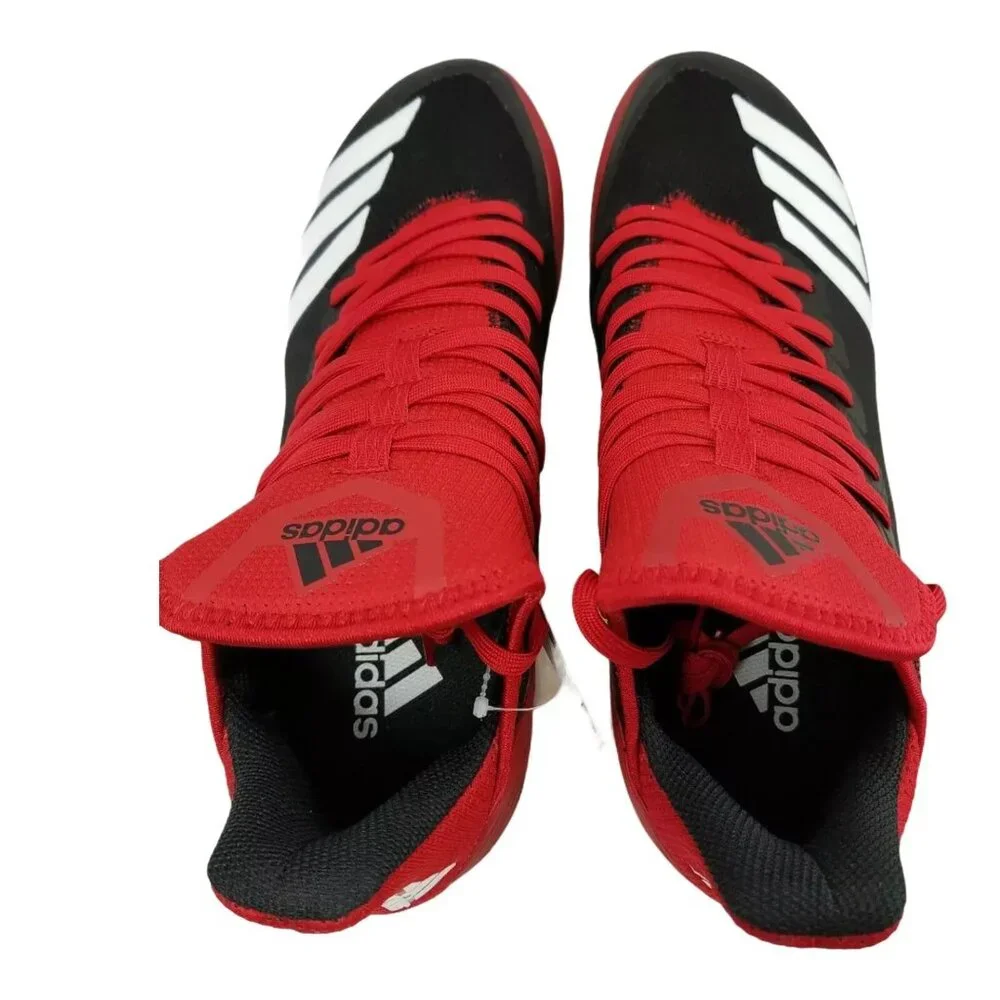 Adidas Boost Icon 4 Metal‎ Baseball Cleats Black Red Mens Size 11.5 CG5153
